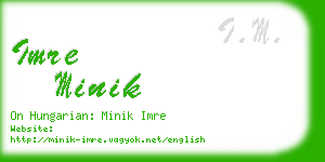 imre minik business card